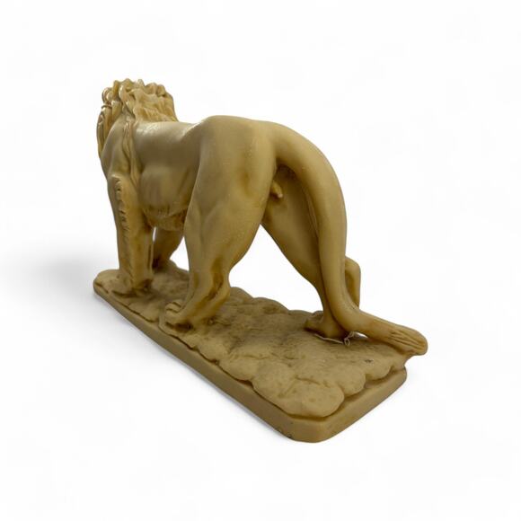 Vintage Lion Figurine Sculpture Statue Resin Single Bookend Decor - Picture 8 of 16